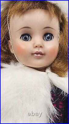 Vintage 1965 Madame Alexander Polly Doll 17 Brunette with Extra Clothes