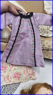 Vintage 1965 Madame Alexander Polly Doll 17 Brunette with Extra Clothes
