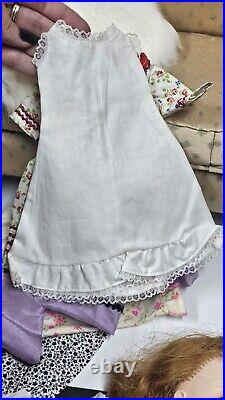 Vintage 1965 Madame Alexander Polly Doll 17 Brunette with Extra Clothes
