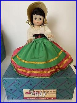 Vintage 1976-1978 Lot of 10 Restrung 8 Inch Madame Alexander Dolls with Orig Box
