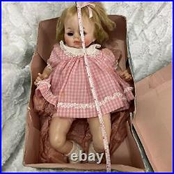 Vintage 1977 Madame Alexander Baby Doll Pussy Cat, Pink Dress, No. 3540 WithBox