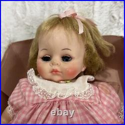 Vintage 1977 Madame Alexander Baby Doll Pussy Cat, Pink Dress, No. 3540 WithBox