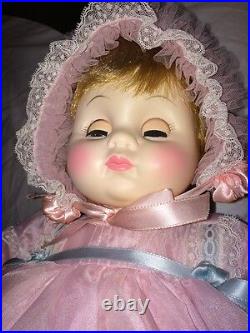 Vintage 1977 Madame Alexander Mary Mine Baby Doll Ma9100 Pink Dress 20