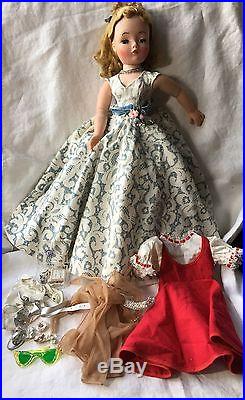 Vintage 20 Madam Alexander Cissy Doll With Tagged Dress, Shoes, Glasses