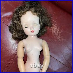 Vintage 20 Madame Alexander CISSY Doll Brunette Nude TLC