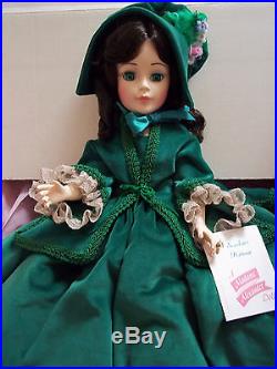Vintage 21 Madame Alexander Scarlett Green Velvet Dress #2240 Mint in Box