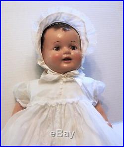 Vintage 23 Baby Doll 1940's she wears a custom Rodell Christening dress, hat