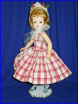 Vintage 50 Madame Alexander 20 Cissy doll in new summer sundress ensemble