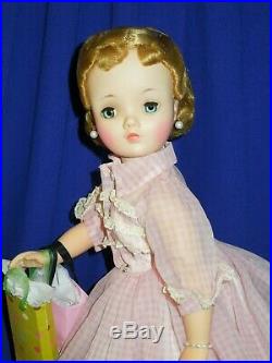 Vintage 50s Madame Alexander 20 Cissy doll in pink nylon dress (1957)