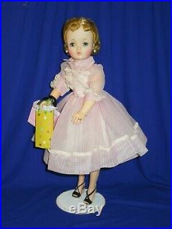 Vintage 50s Madame Alexander 20 Cissy doll in pink nylon dress (1957)