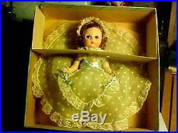 Vintage 8 Auburn Hair Madame Alexander Kins BKW Wendy Flower Girl Doll In Box