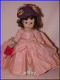 Vintage 8 Strung Bent Knee Madame Alexander Doll-ALEX In Pink Gown
