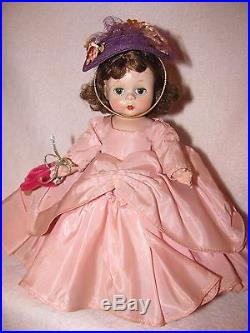 Vintage 8 Strung Bent Knee Madame Alexander Doll-ALEX In Pink Gown