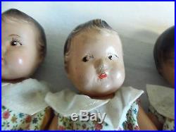 Vintage Alexander Doll Company Dionne Quintuplet Dolls Set Of 5