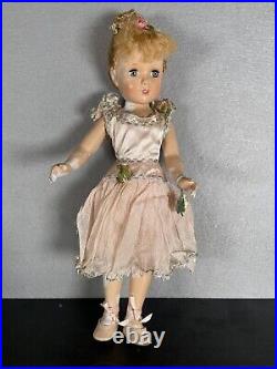 Vintage Alexander NINA Ballerina with Clover Hang Tag 17 In Dress Doll 1950s