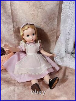 Vintage Alice in Wonderland with Maggie Face Madame Alexander 14 Tagged Dress