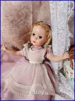 Vintage Alice in Wonderland with Maggie Face Madame Alexander 14 Tagged Dress