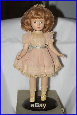 Vintage All Original 14 Hard Plastic Margaret O'Brien Doll In Original Box