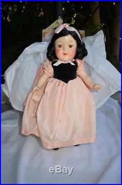 Vintage Antique Madame Alexander 1939 Composition Snow White Doll withorig box 13