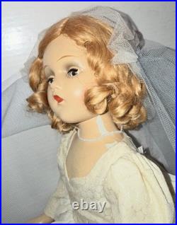 Vintage Antique WENDY ANN BRIDE 1930s COMPOSITION MADAME ALEXANDER Doll