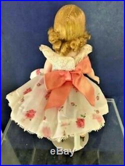 Vintage CISSETTE 9 in. SHEER ROSE DRESS Tagged w Chemise MME Madame Alexander