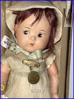 Vintage Composition Madame Alexander Emilie Dionne Quintuplet Doll 7.5 In Box