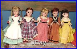 Vintage MADAME ALEXANDER Full Set LITTLE WOMEN Dolls HARD PLASTIC All Original