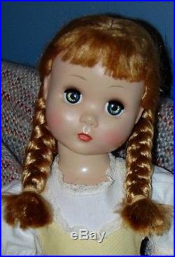 Vintage MADAME ALEXANDER Hard Plastic POLLY PIGTAILS Doll