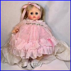 Vintage MADAME ALEXANDER Pussy Cat Baby Doll Original Outfit 1977 With Box Blonde