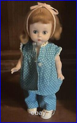 Vintage Madam Alexander Wendy-kins, Straight Leg Doll And Clothes- One Owner