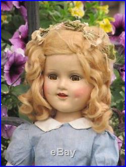 Vintage Madame 18 Alexander Sonja Henie Doll, Nice Wig & Clear Eyes, Needs TLC