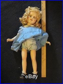 Vintage Madame 18 Alexander Sonja Henie Doll, Nice Wig & Clear Eyes, Needs TLC