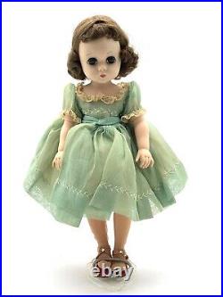 Vintage Madame Alexander 11.5 LISSY Doll In Original Tagged Green Dress