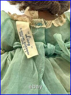 Vintage Madame Alexander 11.5 LISSY Doll In Original Tagged Green Dress