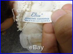 Vintage Madame Alexander 15.5 ELISE BRIDE DOLL