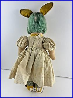 Vintage Madame Alexander 1939 Cloth 14 Belle Brummel Bunny, Hard to Find