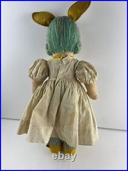 Vintage Madame Alexander 1939 Cloth 14 Belle Brummel Bunny, Hard to Find