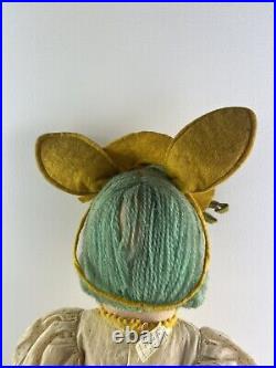 Vintage Madame Alexander 1939 Cloth 14 Belle Brummel Bunny, Hard to Find