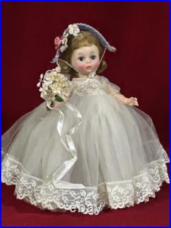 Vintage Madame Alexander 8 Doll Wendy Kin BLW Tagged Bride Dress