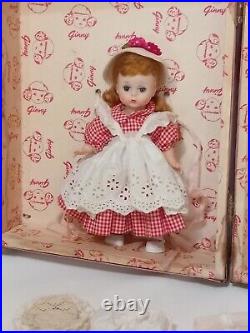 Vintage Madame Alexander 8 In Doll With Case And Wardrobe. Alex Stamped On Neck