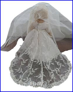 Vintage Madame Alexander 9 Composition Little Betty Bride Doll 1937-1943