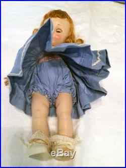 Vintage Madame Alexander Alexander-kins Auburn hair blue dress straight leg