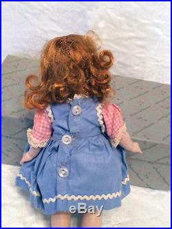 Vintage Madame Alexander Alexander-kins Auburn hair blue dress straight leg