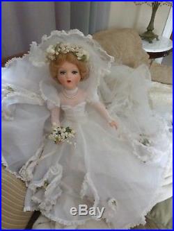 Vintage Madame Alexander Bride Doll Compo 22 Extremely Rare-gorgeous