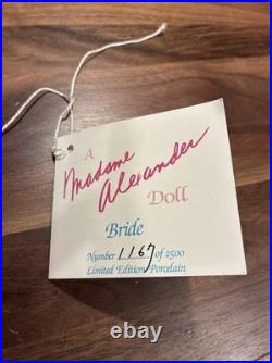 Vintage Madame Alexander Bride Porcelain Doll Limited Edition 1989