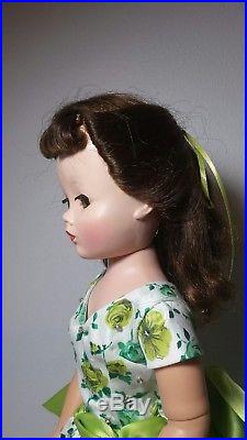 Vintage Madame Alexander Brunette Cissy Doll, Green Eyes with outfit