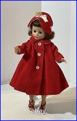 Vintage Madame Alexander CISSETTE in 1958 #851 Red Corduroy Reversible Coat/Hat