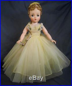 Vintage Madame Alexander CISSY 1958 Lemon Tulle HTF Dressed Doll A/O
