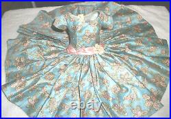 Vintage Madame Alexander Cissy Beautiful Blue Bird Print Dress
