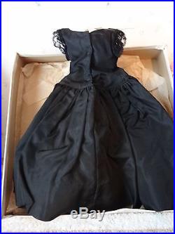 Vintage Madame Alexander Cissy Black Tagged Taffeta Dress with Lace Fichu